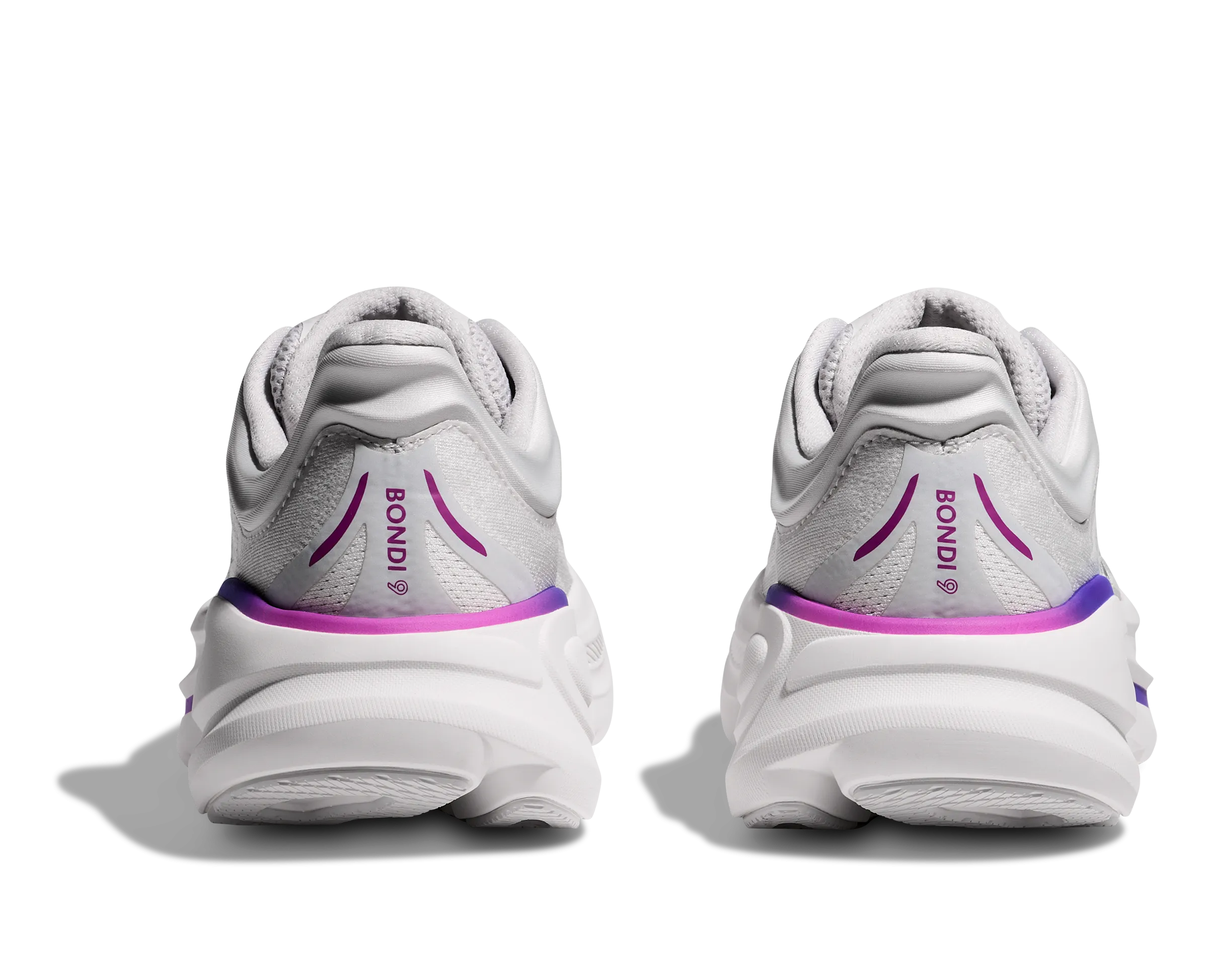 Hoka Bondi 9 Cosmic Grey White Wide Women's